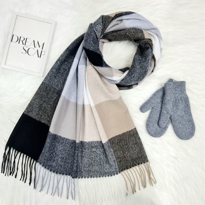 Комплект жіночий зимовий (шарф+рукавиці) M&JJ One size сірий 1080 - 4098 1080 - 4098 фото
