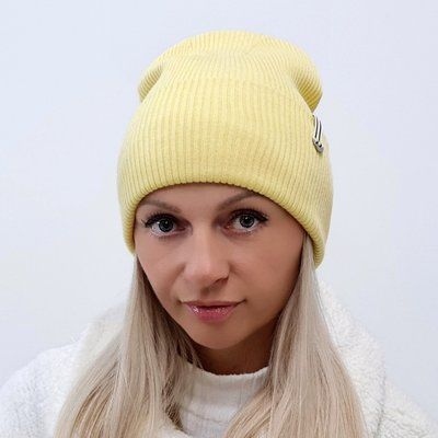 Шапка женская коттоновая демисезонная M&JJ ТИРОЛЬ 56-58 см Желтый(лимонный) 13740 тироль фото