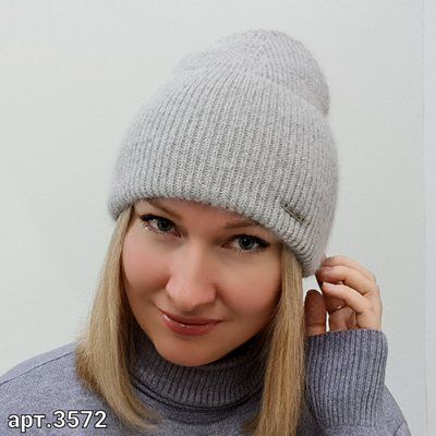 Шапка женская зимняя ангоровая M&JJ ЖРИЦА Светло-серый 3572 жрица фото