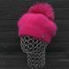 БЕРЕТ жіночий зимовий (ангора) на флісі з помпоном Odyssey 56-59 см Малиновий 14280 14280 фото 1