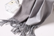 Шарф двосторонній M&JJ ЖЕНЕВА Мокачино/світло-сірий металік 65х185 см (8416) 8416 фото 6