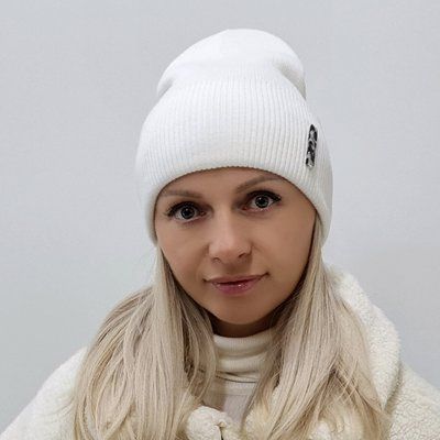 Шапка женская коттоновая демисезон Odyssey 55-58 см белый (12289) дублин фото