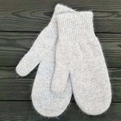 Рукавиці жіночі M&J (ангора +віскоза+вовна+ПА) One Size світло-сірий 4105 варежки 37 фото