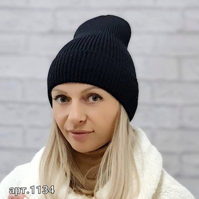 Шапка молодежная с кашемиром M&JJ ЙОРК Черный 1134 йорк фото
