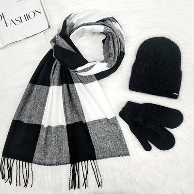 Комплект женский зимний ангоровый на флисе (шапка+шарф+варежки) ODYSSEY 55-58 см разноцветный 12394 - 1119 - нильс фото