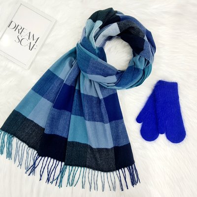 Комплект жіночий зимовий (шарф+рукавиці) M&JJ One size Синій 8045 - 4128 8045 - 4128 фото