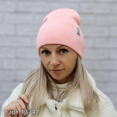 Шапка женская коттоновая демисезонная M&JJ ТИРОЛЬ 56-58 см Персиковый 13742 тироль фото
