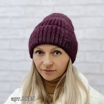 ШАПКА женская с отворотом M&JJ АМЕЛИ бордо 3685 амели фото
