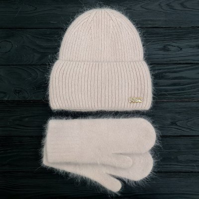 Комплект жіночий зимовий ангоровий (шапка+рукавиці) ODYSSEY 56-58 см Бежевий 13916 - 4224 13916 - 4224 фото