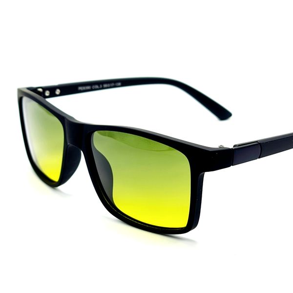 Сонцезахисні окуляри Polarized Чоловічі Поляризаційні жовто-зелений градієнт (309) 309 фото