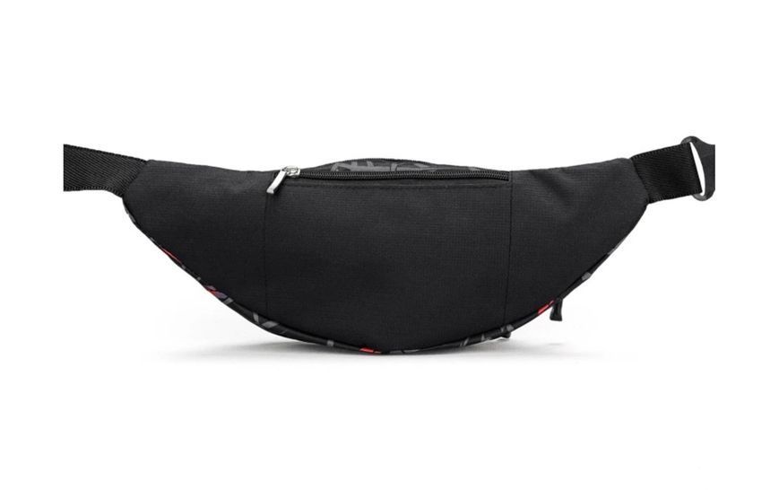 Сумка поясная (бананка) M&J Геометрия Черный/красный 22*16*14 (2017) 2017 фото