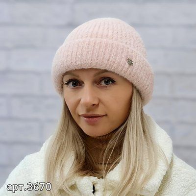 ШАПКА женская с отворотом M&JJ МАРГАРИТА розовый 3670 3670 фото