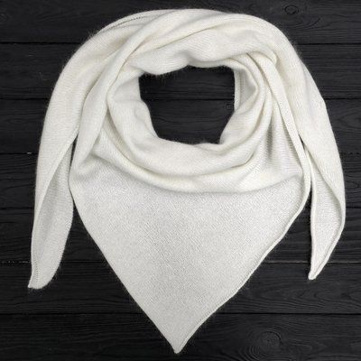 Бактус (косынка) женский зимний ЧАРЛИ (ангора+шерсть) ODYSSEY One size Белый 12115 12115 фото