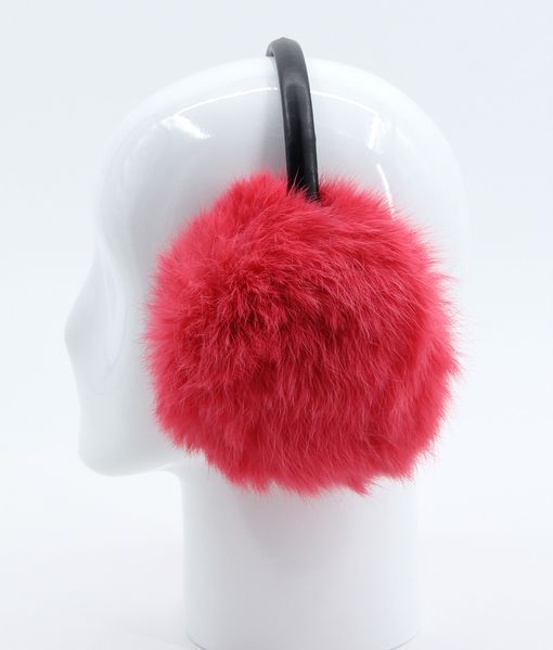 Наушники с регулятором M&J Натуральный мех Коралловый 22015 22015 фото