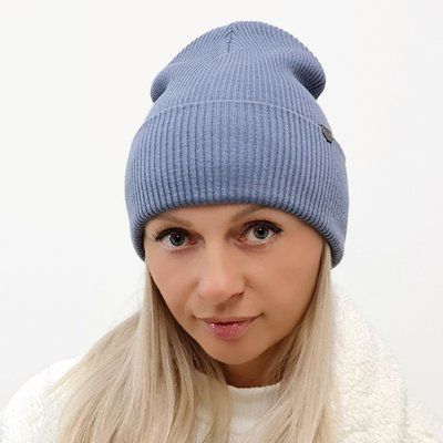 ШАПКА женская коттоновая с отворотом M&JJ ОДРИ серый 55-58 см 13766 одри фото