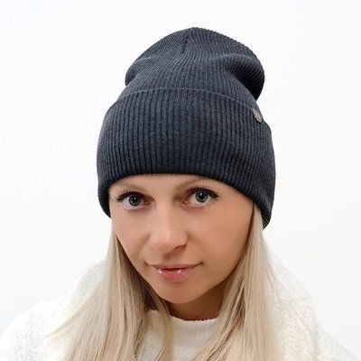 ШАПКА женская коттоновая демисезонная M&JJ ОДРИ темно-серый 55-58 см 13771 13771 фото