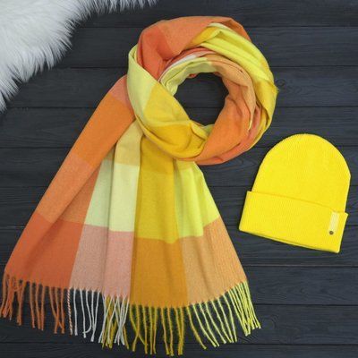 Комплект жіночий демісезонний шапка+шарф Odyssey 55-58 см Жовтий 13958 - 1145 13958 - 1145 фото