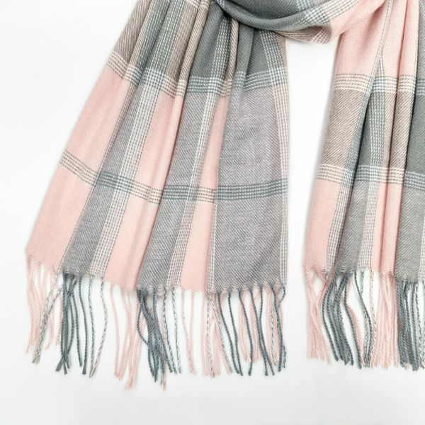 Комплект женский зимний ангора с шерстью на флисе (шапка+шарф+перчатки) ODYSSEY 57-60 см розовый + серый 12985 тамина фото
