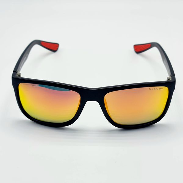 Сонцезахисні окуляри Ted Browne Чоловічі Поляризаційні помаранчеве дзеркало (3077) 3077 фото