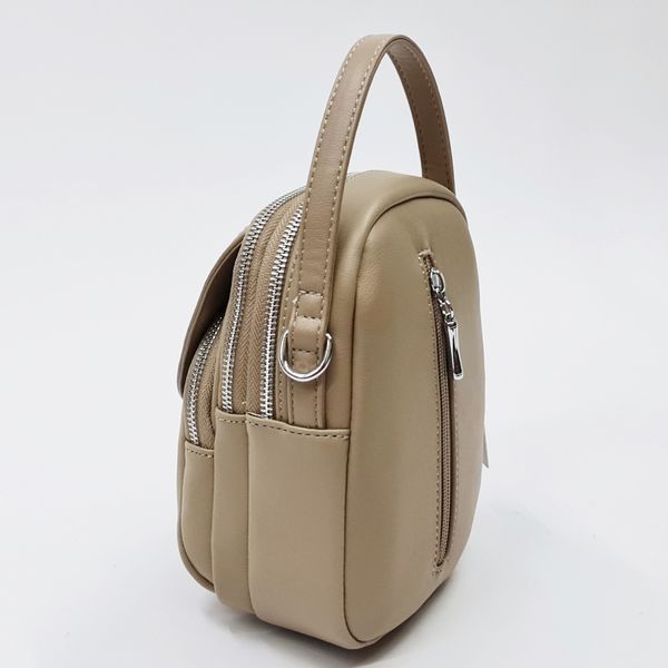 Сумка женская кросс-боди Alex&Mia 20х14х8 см Бежевый (4268) 4268 фото