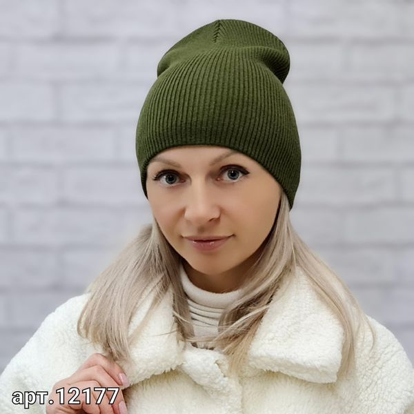 Шапка жіноча котонова демісезонна Odyssey 55-59 см хакі (12177) хлоя фото