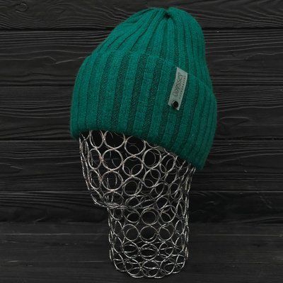 Шапка женская зимняя ангора с шерстью на флисе M&JJ 56-58 см зеленый 12058 липс фото