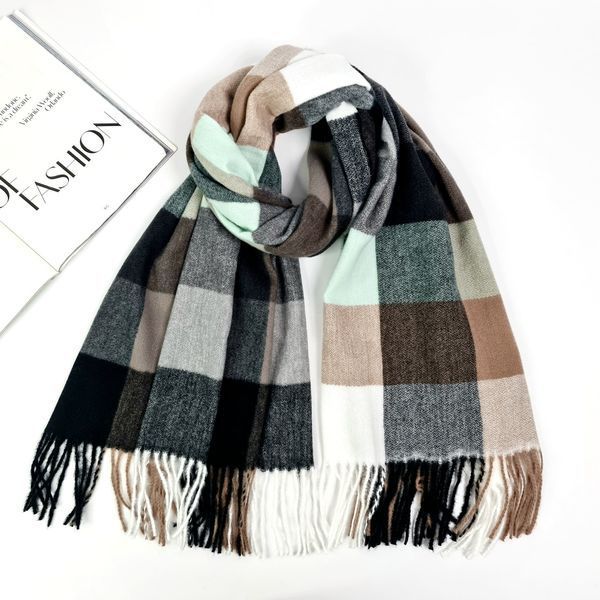 Комплект жіночий зимовий ангора з вовною на флісі (шапка+шарф+рукавички) ODYSSEY 56-58 см різнокольоровий 12704 - 8025 - 4001 джейд фото