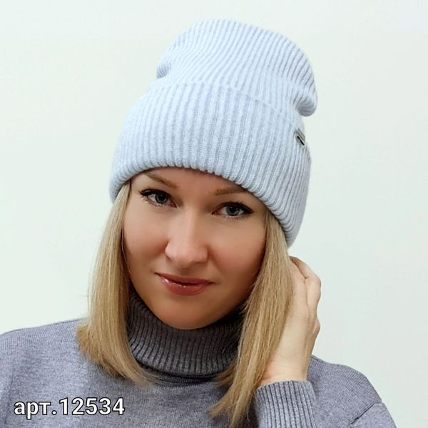 Комплект жіночий зимовий ангора з вовною (шапка+шарф-снуд) ODYSSEY 57-59 см блакитний 12534 - 12491 блейк комплект фото
