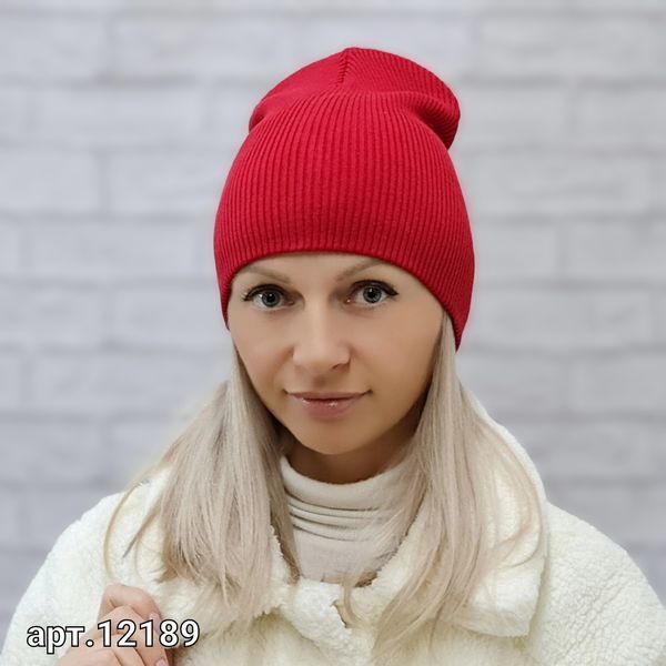 Шапка жіноча котонова демісезонна Odyssey 55-59 см рубіновий (12189) хлоя фото